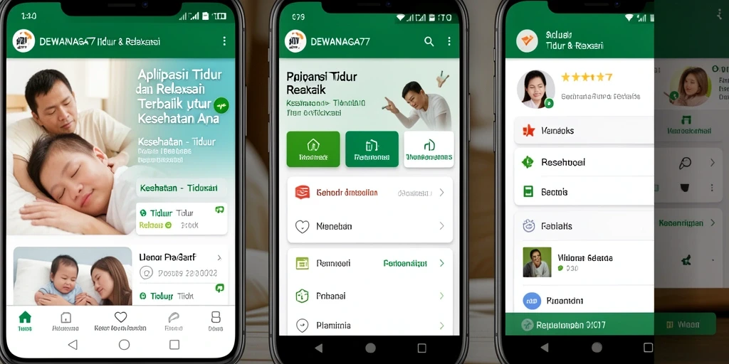 Antarmuka DEWANAGA77 yang sederhana dan fungsional untuk tidur dan relaksasi.