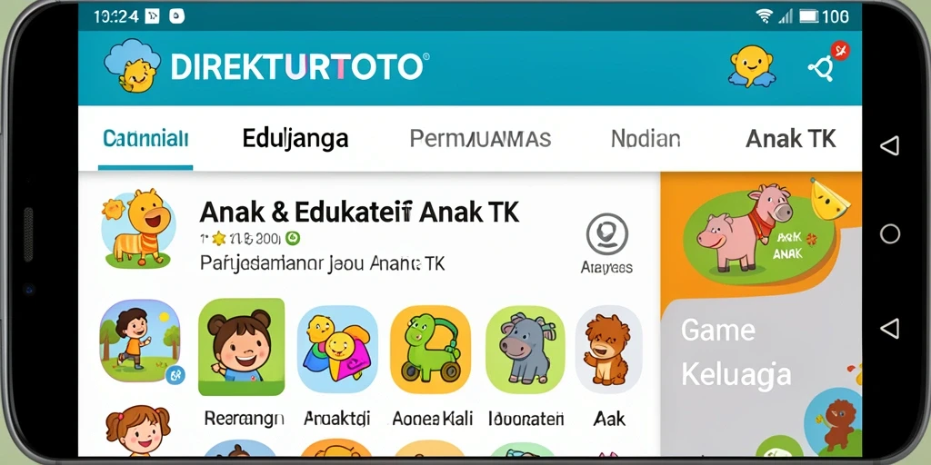 Tampilan mengasyikkan dari aplikasi Game Anak TK DIREKTURTOTO.