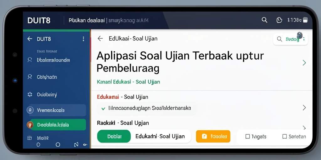 Tampilan antarmuka aplikasi DUIT8 yang mudah digunakan.