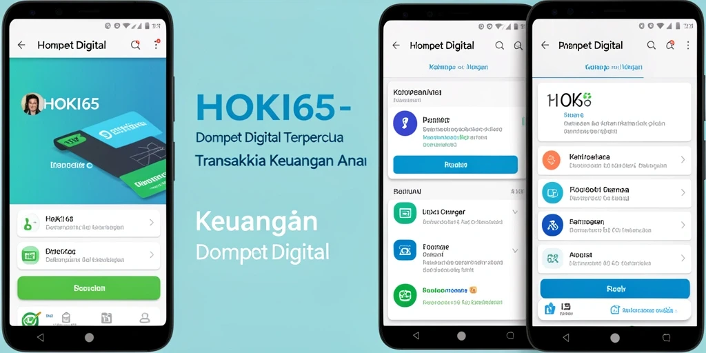 Tampilan antarmuka HOKI65 yang modern dan fungsional untuk Dompet Digital.