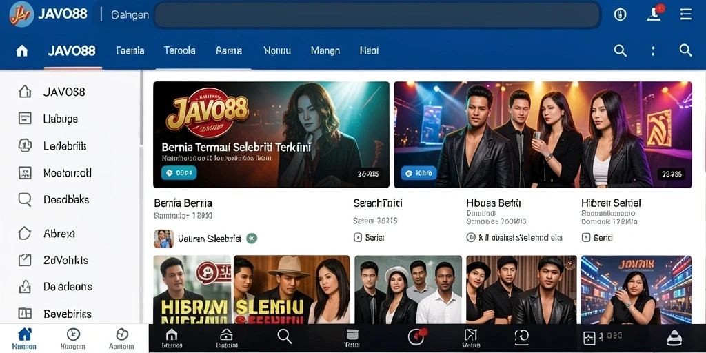Antarmuka aplikasi JAVO88 yang modern dan informatif.