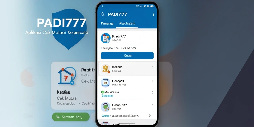Antarmuka pengguna PADI777 menampilkan daftar mutasi keuangan secara jelas dan terstruktur.
