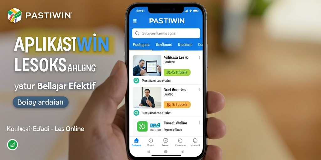 Antarmuka PASTIWIN yang user-friendly dan interaktif untuk Les Online.