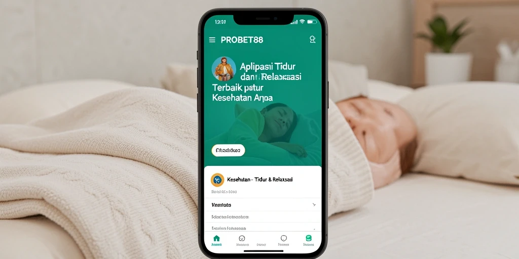 Antarmuka PROBET88 yang mendukung tidur dan relaksasi.